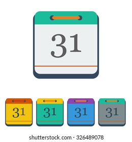 calendar icon on white background. Vector icon.