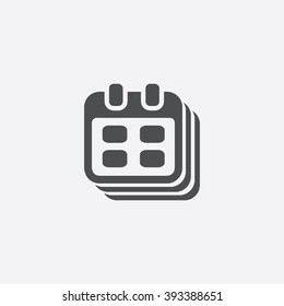 calendar icon, on white background