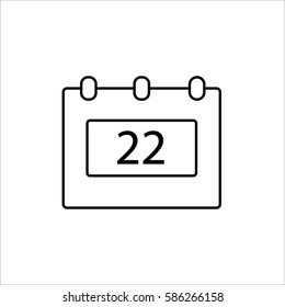 calendar icon on white background