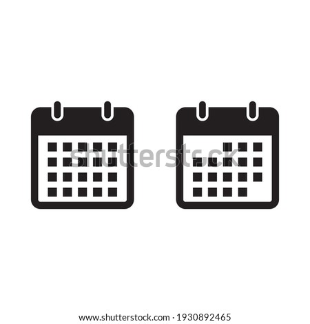 Calendar icon on white background