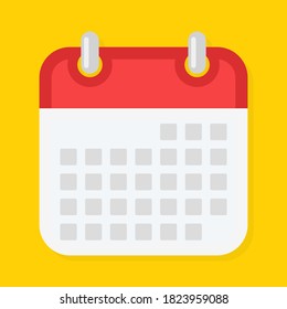 Calendar icon on yellow background