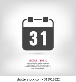 Calendar icon. One of set web icons