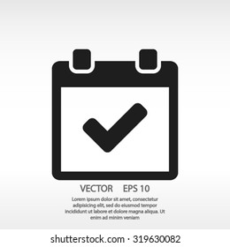 calendar icon. One of set web icons