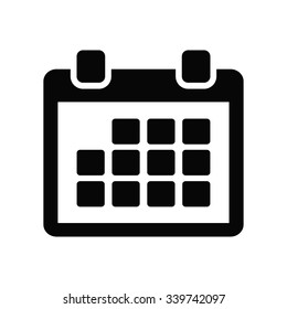 calendar icon. One of set web icons