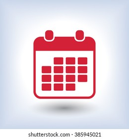 Calendar icon. One of set web icons