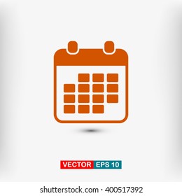 Calendar icon. One of set web icons