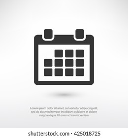 calendar icon. One of set web icons