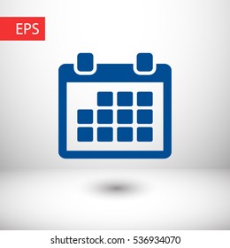 calendar icon. One of set web icons
