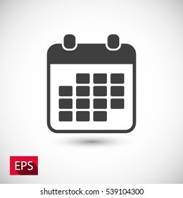 Calendar icon. One of set web icons