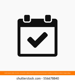 calendar icon. One of set web icons