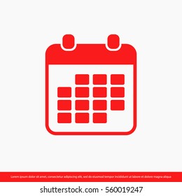Calendar icon. One of set web icons