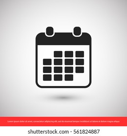 Calendar icon. One of set web icons