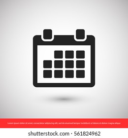 calendar icon. One of set web icons