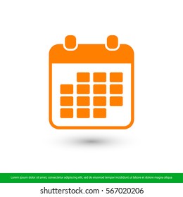 Calendar icon. One of set web icons