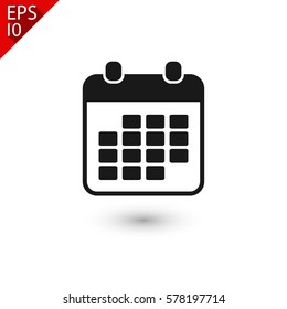 Calendar icon. One of set web icons