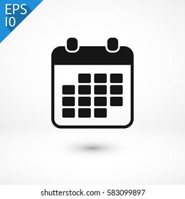 Calendar icon. One of set web icons