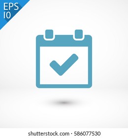 calendar icon. One of set web icons