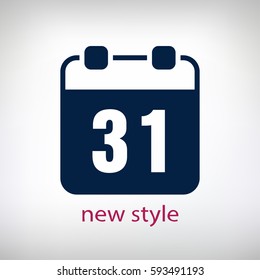 Calendar icon. One of set web icons