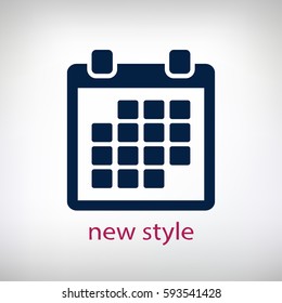calendar icon. One of set web icons