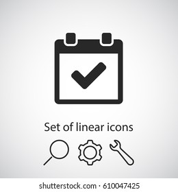 calendar icon. One of set web icons