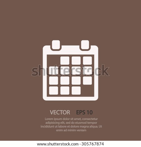 calendar icon. One of set web icons