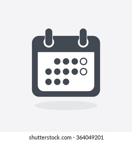 Calendar icon.  Calendar organizer, flat design style