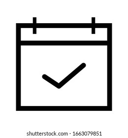 calendar icon outline isolated vector illustration