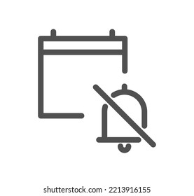 Calendar icon outline and linear vector.
