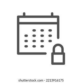 Calendar icon outline and linear vector.