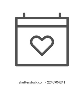 Calendar icon outline and linear vector.