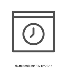 Calendar icon outline and linear vector.