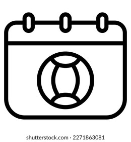 calendar icon with outline style and 64 px base. Suitable for website design, logo, app, ui, and etc.