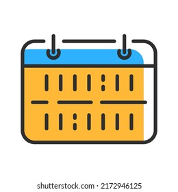 Calendar icon in outline style. Data symbol. Vector illustration concept.