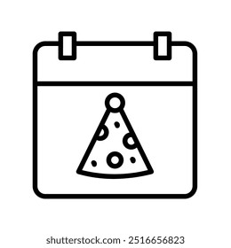ícone de calendário. Design de estilo de estrutura de tópicos isolado no plano de fundo branco