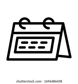 Calendar icon outline vector design