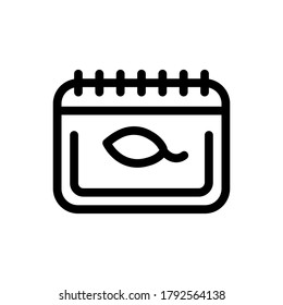 Calendar icon outline vector. isolated on white background
