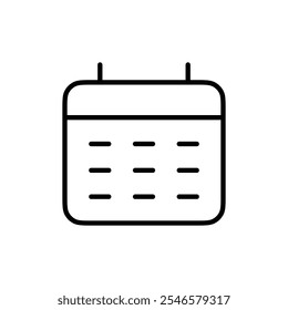 Calendar icon Outline vector for web ui