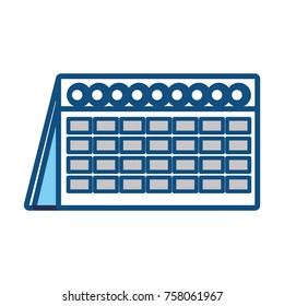 calendar icon over white background vector illustration