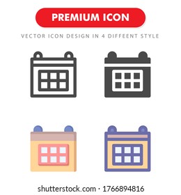 calendar icon pack isolated on white background. for your web site design, logo, app, UI. Vector graphics illustration and editable stroke. EPS 10.