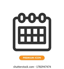 calendar icon pack isolated on white background. for your web site design, logo, app, UI. Vector graphics illustration and editable stroke. EPS 10.