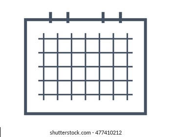 Calendar icon page vector isolated