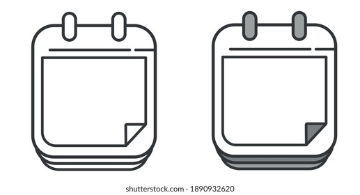 CALENDAR ICON WITH PAGES TURNING