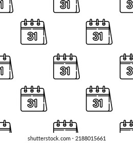 patrón de icono de calendario. Patrón de calendario sin inconvenientes en el fondo blanco.