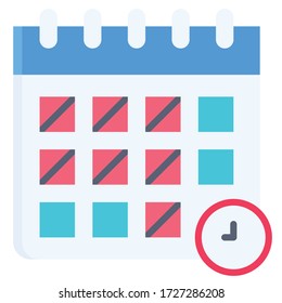Icono de calendario, plan y programa de eventos, ilustración vectorial
