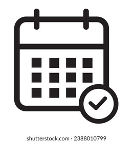 Calendar icon. Calendar planner icon collection. Event organizer reminder sign. Calendar notification icon. Business plan schedule. Stock vector. eps 10. illustration