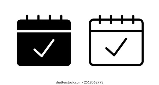Icono de calendario. Vector de icono del planificador
