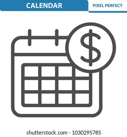 Calendar Icon. Professional, pixel perfect icons optimized for both large and small resolutions. EPS 8 format. 12x size for preview.
