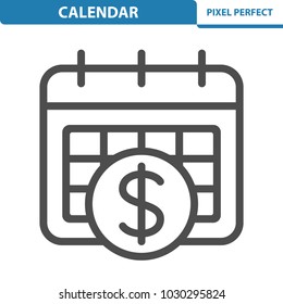 Calendar Icon. Professional, pixel perfect icons optimized for both large and small resolutions. EPS 8 format. 12x size for preview.
