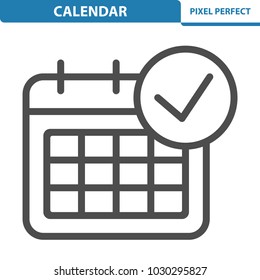 Calendar Icon. Professional, pixel perfect icons optimized for both large and small resolutions. EPS 8 format. 12x size for preview.
