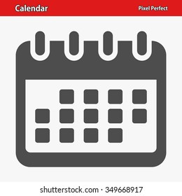 Calendar Icon. Professional, pixel perfect icons optimized for both large and small resolutions. EPS 8 format.